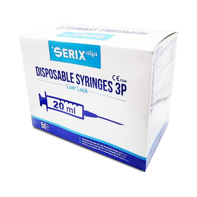 3P Σύριγγες 20 ml με Αποσπώμενη Βελόνα 21G – Serix - Image 2